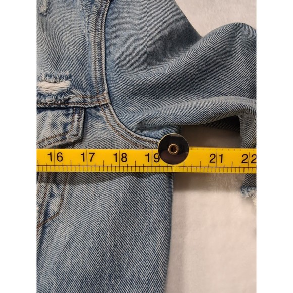 Levi's Denim Trucker Jacket Men's Small Blue Medium Wash Distressed S40116 - Picture 16 of 16